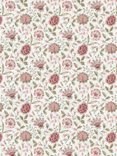 Load image into Gallery viewer, Coral Sage Green Cream Mauve Floral Botanical Upholstery Drapery Fabric FB