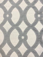Load image into Gallery viewer, Kravet Crypton 34702-11 Grey Cream Geometric Chenille Water &amp; Stain Resistant Upholstery Fabric WHS 3491