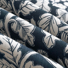 Load image into Gallery viewer, White Indigo Blue Cotton Floral Botanical Upholstery Drapery Fabric FB