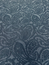 Load image into Gallery viewer, Heavy Duty Denim Navy Blue Paisley Upholstery Drapery Fabric STA 3046