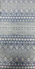 Load image into Gallery viewer, Fermoie Abbey Stripe 008 Cotton Linen Cream Blue Geometric Upholstery Fabric WHS 3401