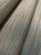 Load image into Gallery viewer, Designer Water &amp; Stain Resistant Teal Blue Copper Grey MCM Mid Century Modern Upholstery Fabric WHS 3634