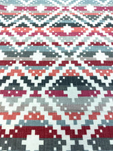 Load image into Gallery viewer, 1.25 Yd Romo Takana Red Tulip Pink Coral Grey Cream Geometric  Upholstery &amp; Drapery Fabric WHS 3048 gold