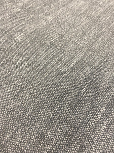 Designer Linen Silver Grey Upholstery Wool Speckled MCM Mid Century Modern Tweed Water & Stain Resistant Drapery Fabric WHS 3100