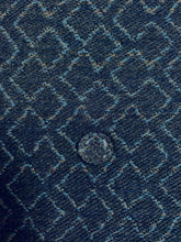 Load image into Gallery viewer, Sunbrella Sir Arthur Navy Blue Grey Geometric Reversible Indoor Outdoor Water &amp; Stain Resistant Upholstery Fabric WHS 3468