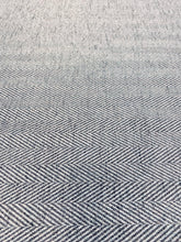 Load image into Gallery viewer, Designer Blue Charcoal Black Herringbone MCM Mid Century Modern Upholstery Drapery Fabric WHS 3294