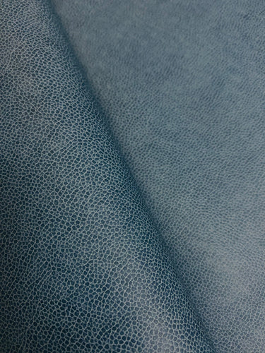 Designer Animal Pattern Cobalt Blue Vegan Faux Leather Backing Suede Upholstery Vinyl WHS 4147