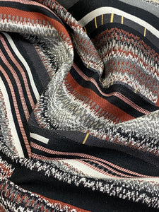 Robert Allen Arras Terracotta Water & Stain Resistant Rusty Brown Beige Grey Abstract Upholstery Fabric WHS 3316