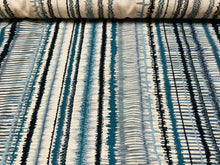 Load image into Gallery viewer, Lee Jofa Gp &amp; J Baker Toledo Navy French Blue Greige Embroidered Abstract Ikat Upholstery Drapery Fabric