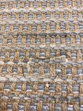 Load image into Gallery viewer, Designer Heavy Duty Beige Ecru Linen Flax Chenille Tweed Grey Water &amp; Stain Resistant Upholstery Fabric WHS 3976