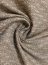 Load image into Gallery viewer, 1.5 Yard Designer Geometric Taupe Brown Cream Water &amp; Stain Resistant Upholstery Fabric WHS 4166