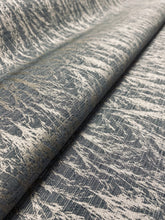 Load image into Gallery viewer, Designer Charcoal Grey Botanical Upholstery Fabric STA 3255