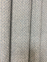 Load image into Gallery viewer, Designer MCM Mid Century Modern French Blue Grey White Tweed Water &amp; Stain Resistant Upholstery Fabric WHS 4125