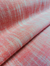 Load image into Gallery viewer, Clarke and Clarke Biarritz Raspberry Water &amp; Stain Resistant Hot Pink White MCM Mid Century Modern Tweed Upholstery Drapery Fabric STA 3148
