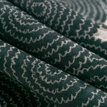 Load image into Gallery viewer, Abstract Geometric Indigo Blue Beige Retro Medallion Velvet Upholstery Fabric FB