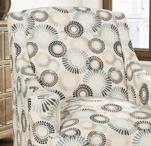 Load image into Gallery viewer, Ivory Navy Blue Mustard Geometric Abstract Upholstery Drapery Fabric CF