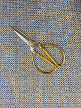 Load image into Gallery viewer, Designer White French Blue Taupe Tweed MCM Mid Century Modern Upholstery Fabric WHS 3295