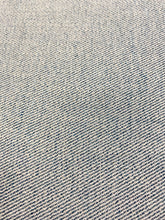 Load image into Gallery viewer, Schumacher Everett Performance Twill Denim Beige Teal Green MCM Tweed Water &amp; Stain Resistant Upholstery Fabric WHS 3490