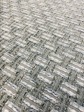 Load image into Gallery viewer, 1.5 Yard Cowtan &amp; Tout Keston Celadon Seafoam Green Geometric Boucle MCM Mid Century Modern Chenille Upholstery Fabric STA 3342