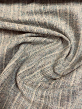 Load image into Gallery viewer, 1.6 Yds Designer Seafoam Blue Stripe Wool Upholstery Fabric WHS 3208