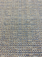 Load image into Gallery viewer, Designer White French Blue Taupe Tweed MCM Mid Century Modern Upholstery Fabric WHS 3295