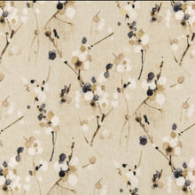 Load image into Gallery viewer, Stain Resistant Cream Black Beige Floral Upholstery Drapery Fabric CF