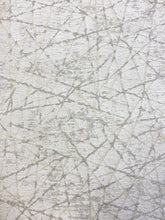 Load image into Gallery viewer, Designer Geometric Abstract Cream Beige Velvet Water &amp; Stain Resistant Upholstery Fabric STA 3551
