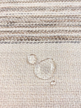 Load image into Gallery viewer, Designer Water &amp; Stain Resistant Beige Sage Cream Grey Stripe Upholstery Fabric WHS 3625