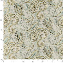 Load image into Gallery viewer, Heavy Duty Grey Green Seafoam Paisley Upholstery Drapery Fabric CF