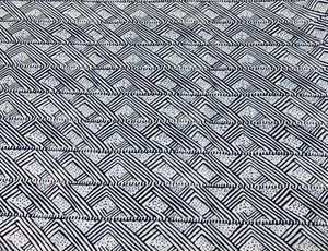 39" x 54" Belge Indigo Christopher Farr Cloth Drapery Fabric / Dark Indigo