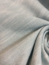 Load image into Gallery viewer, Designer Aqua Blue Seafoam Tweed MCM Mid Century Modern Water &amp; Stain Resistant Upholstery Fabric WHS 4059