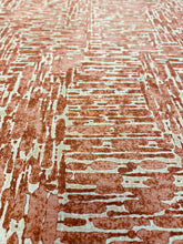 Load image into Gallery viewer, Kelly Wearstler Stigma Auburn Rusty Red Beige Abstract Cotton Linen Water &amp; Stain Resistant Upholstery Drapery Fabric STA 3131