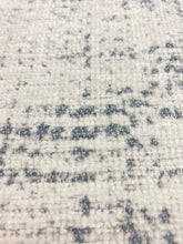 Load image into Gallery viewer, Designer Cream Blue Grey Abstract MCM Mid Century Modern Chenille Water &amp; Stain Resistant Upholstery Fabric WHS 3474