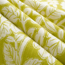 Load image into Gallery viewer, Mustard Yellow Floral Botanical Cotton Upholstery Drapery Fabric FB