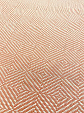 Load image into Gallery viewer, Remnant Perennials Chelsea Square Sunset Rose Tarlow Water Resistant Copper Brown Beige Tweed MCM Geometric Upholstery Fabric WHS 3086