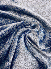 Load image into Gallery viewer, 1.5 Yard Kravet Design Navy Blue Small Dot Animal Pattern Velvet Upholstery Fabric WHS 3191