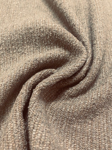 Designer Water & Stain Resistant Mustard Beige Boucle Tweed MCM Mid Century Modern Upholstery Fabric WHS 3605