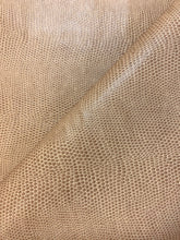 Load image into Gallery viewer, Kravet Derek 606 Alligator Reptile Animal Skin Pattern Tan Taupe Textured Faux Leather Upholstery Vinyl WHS 3866