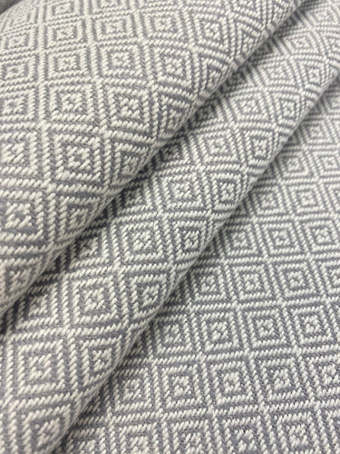 Designer Cream Gray Grey Geometric Water & Stain Resistant Upholstery Fabric WHS 4043