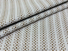 Load image into Gallery viewer, Pierre Frey F3263011 Moorea Coco Off White Brown Indoor Outdoor Woven Stripe Tweed Upholstery Fabric