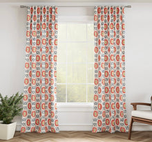 Load image into Gallery viewer, Stain Resistant Beige Charcoal Grey Pink Green Cream Ikat Upholstery Drapery Fabric CF
