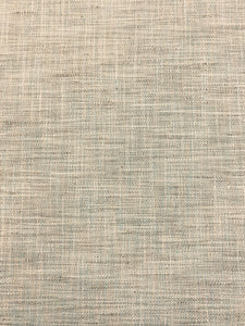 Designer Seafoam Green Aqua Blue Linen Herringbone MCM Mid Century Modern Upholstery Fabric WHS 3837