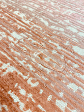 Load image into Gallery viewer, 1.75 Yard Designer Coral Beige Peach Abstract Ombre Chenille Water &amp; Stain Resistant Upholstery Fabric WHS 3835
