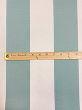 Load image into Gallery viewer, Designer Indoor Outdoor Seafoam Cream Nautical Stripe Upholstery Drapery Fabric WHS 3797