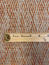 Load image into Gallery viewer, Designer Linen Flax Viscose Beige Orange Geometric Upholstery Fabric WHS 3657