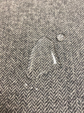 Load image into Gallery viewer, Designer Wool Water &amp; Stain Resistant MCM Mid Century Modern Herringbone Charcoal Grey Upholstery Fabric WHS 3911