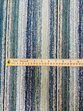 Load image into Gallery viewer, Robert Allen Made in Italy Strie Batik Teal Blue Navy Aqua Chenille Upholstery Fabric WHS 3236