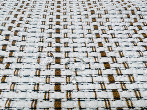 Pierre Frey F3263011 Moorea Coco Off White Brown Indoor Outdoor Woven Stripe Tweed Upholstery Fabric
