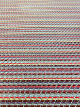 Load image into Gallery viewer, 1.5 Yd Designer Red Gold Taupe Beige Plum Tweed Water &amp; Stain Resistant Indoor Outdoor Sling Fabric WHS 3209