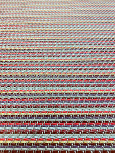 1.5 Yd Designer Red Gold Taupe Beige Plum Tweed Water & Stain Resistant Indoor Outdoor Sling Fabric WHS 3209